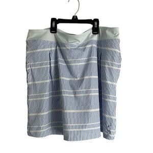 Puma Women’s Skort Athletic Jersey Knit Tennis Skirt Blue White Print Sz M